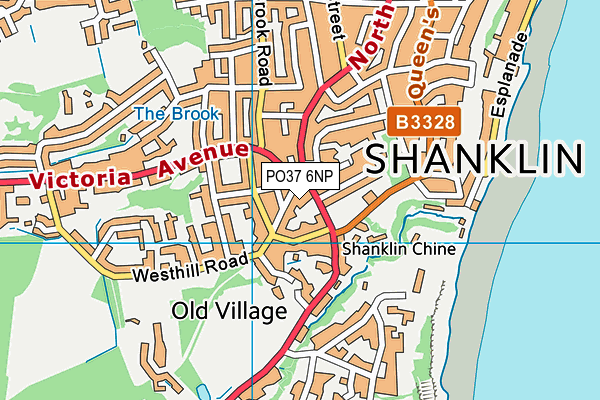 PO37 6NP map - OS VectorMap District (Ordnance Survey)