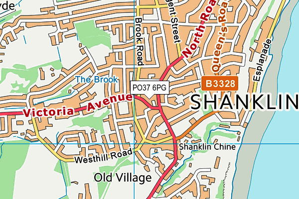 PO37 6PG map - OS VectorMap District (Ordnance Survey)