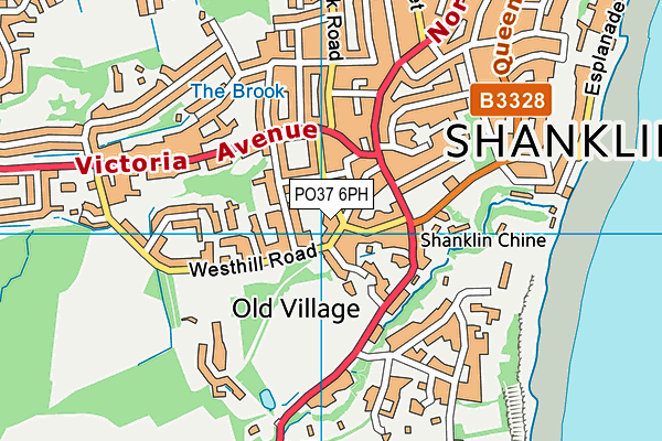 PO37 6PH map - OS VectorMap District (Ordnance Survey)