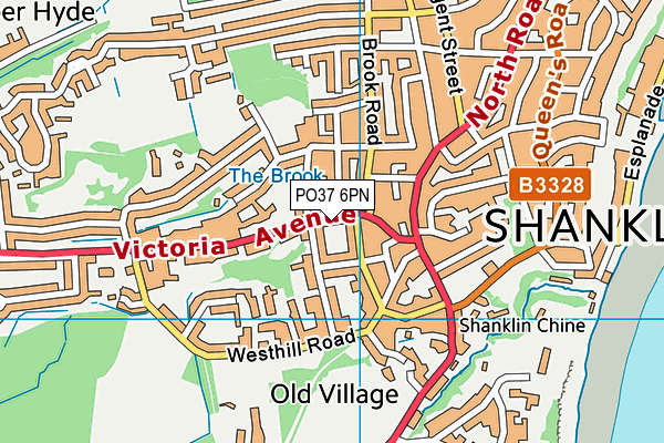 PO37 6PN map - OS VectorMap District (Ordnance Survey)