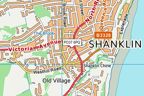 PO37 6PQ map - OS VectorMap District (Ordnance Survey)