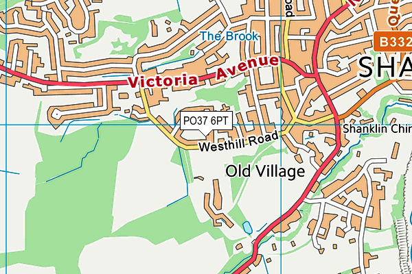 PO37 6PT map - OS VectorMap District (Ordnance Survey)
