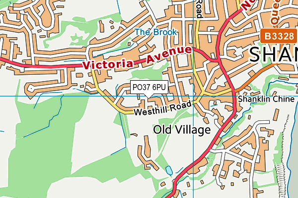 PO37 6PU map - OS VectorMap District (Ordnance Survey)