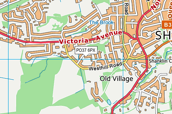 PO37 6PX map - OS VectorMap District (Ordnance Survey)