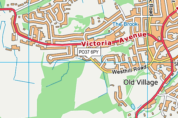 PO37 6PY map - OS VectorMap District (Ordnance Survey)
