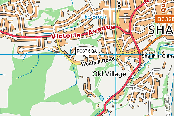 PO37 6QA map - OS VectorMap District (Ordnance Survey)