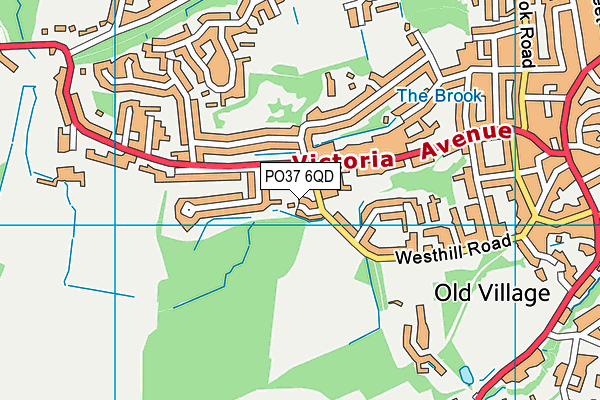 PO37 6QD map - OS VectorMap District (Ordnance Survey)