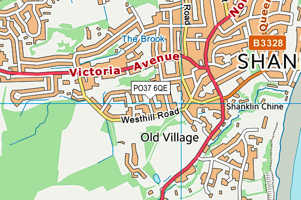 PO37 6QE map - OS VectorMap District (Ordnance Survey)