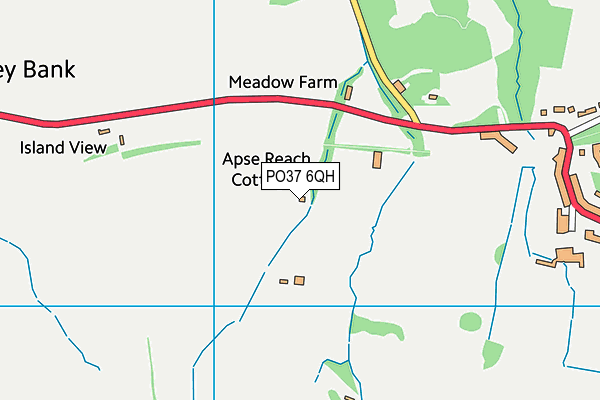 PO37 6QH map - OS VectorMap District (Ordnance Survey)
