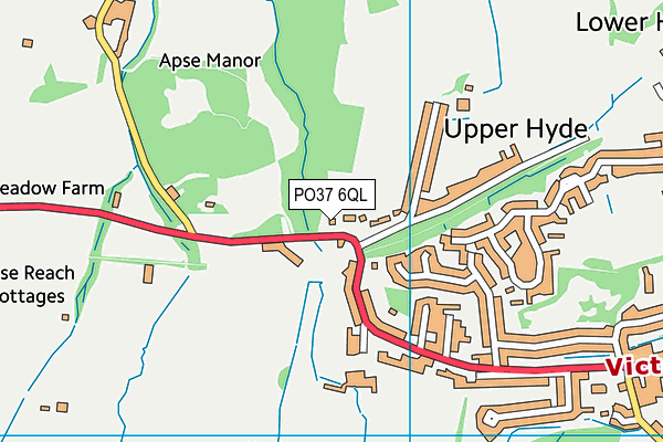 PO37 6QL map - OS VectorMap District (Ordnance Survey)