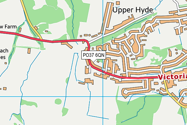 PO37 6QN map - OS VectorMap District (Ordnance Survey)