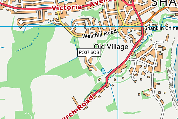 PO37 6QS map - OS VectorMap District (Ordnance Survey)