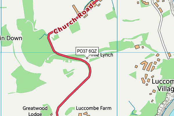 PO37 6QZ map - OS VectorMap District (Ordnance Survey)