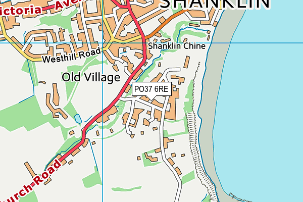 PO37 6RE map - OS VectorMap District (Ordnance Survey)