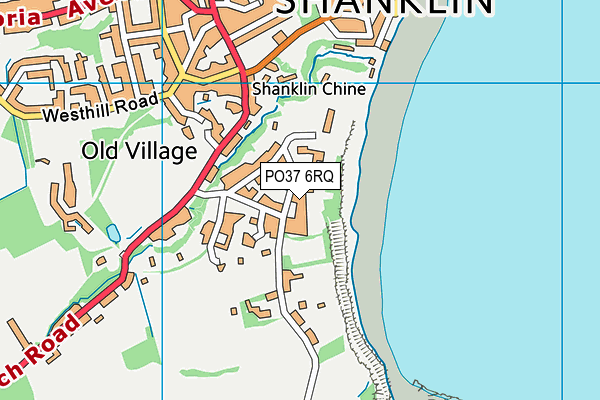 PO37 6RQ map - OS VectorMap District (Ordnance Survey)