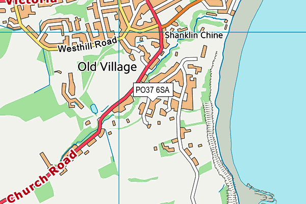 PO37 6SA map - OS VectorMap District (Ordnance Survey)
