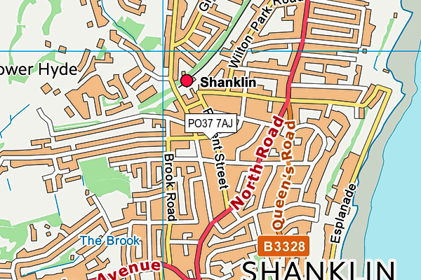 PO37 7AJ map - OS VectorMap District (Ordnance Survey)