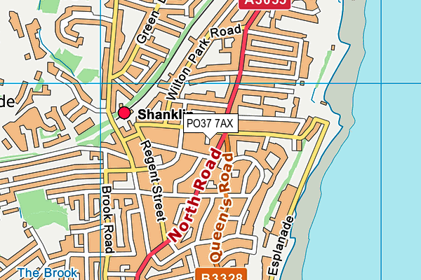 PO37 7AX map - OS VectorMap District (Ordnance Survey)