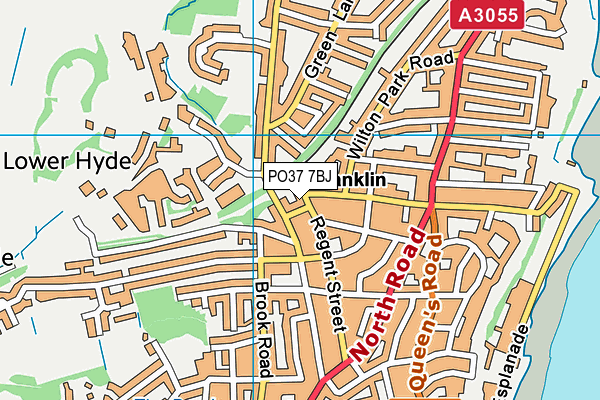 PO37 7BJ map - OS VectorMap District (Ordnance Survey)