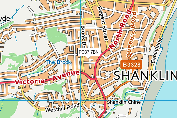 PO37 7BN map - OS VectorMap District (Ordnance Survey)