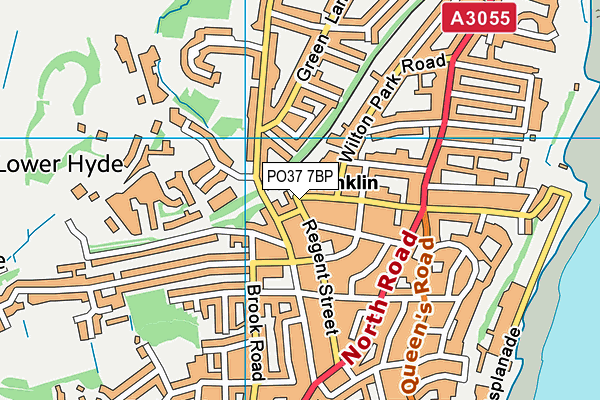 PO37 7BP map - OS VectorMap District (Ordnance Survey)