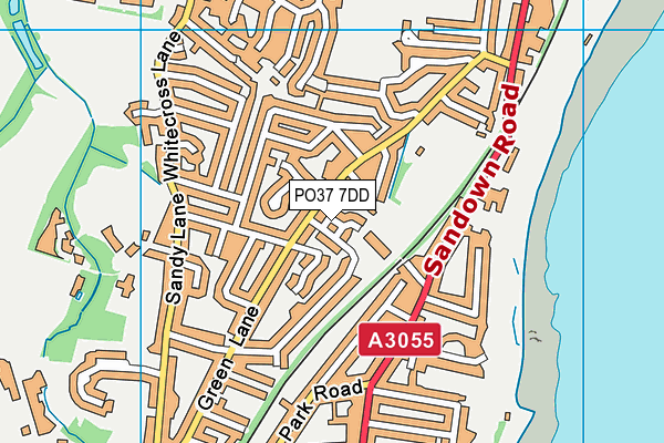 PO37 7DD map - OS VectorMap District (Ordnance Survey)