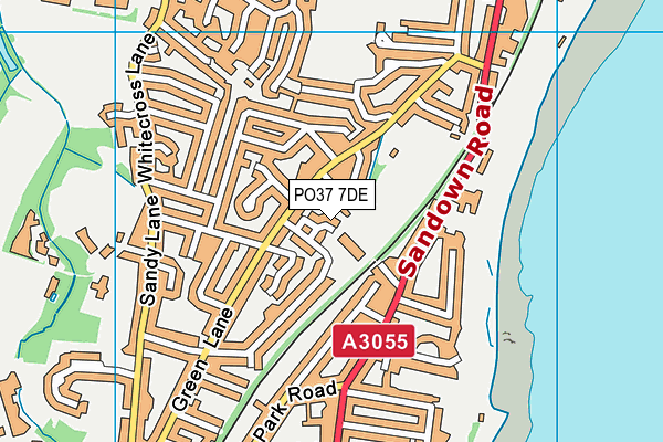 PO37 7DE map - OS VectorMap District (Ordnance Survey)