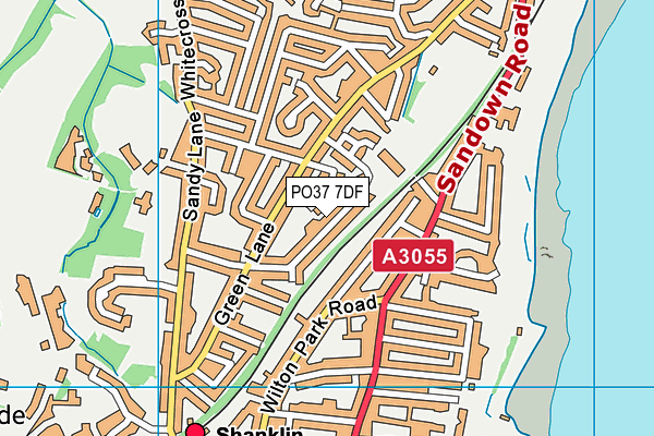 PO37 7DF map - OS VectorMap District (Ordnance Survey)