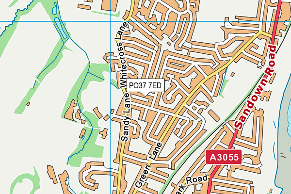 PO37 7ED map - OS VectorMap District (Ordnance Survey)