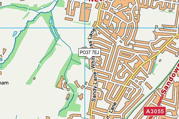 PO37 7EJ map - OS VectorMap District (Ordnance Survey)