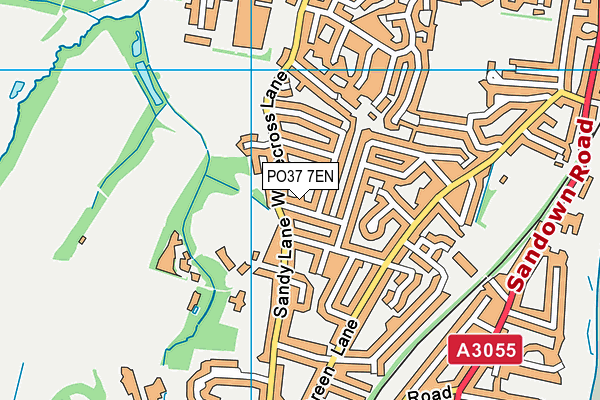 PO37 7EN map - OS VectorMap District (Ordnance Survey)