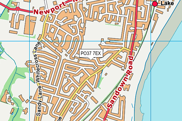 PO37 7EX map - OS VectorMap District (Ordnance Survey)