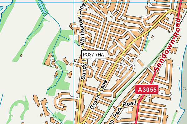 PO37 7HA map - OS VectorMap District (Ordnance Survey)