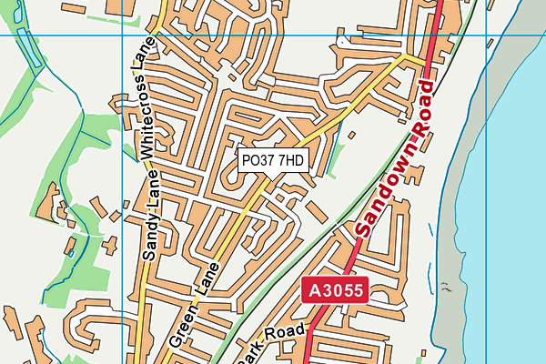 PO37 7HD map - OS VectorMap District (Ordnance Survey)