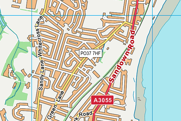 PO37 7HF map - OS VectorMap District (Ordnance Survey)