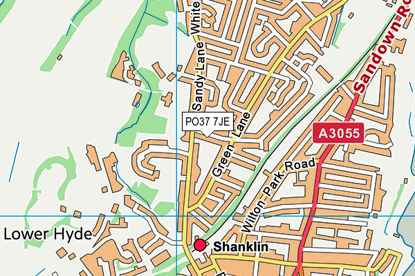 PO37 7JE map - OS VectorMap District (Ordnance Survey)