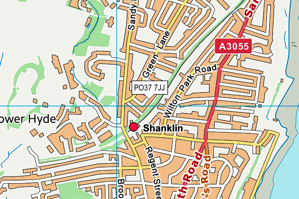 PO37 7JJ map - OS VectorMap District (Ordnance Survey)