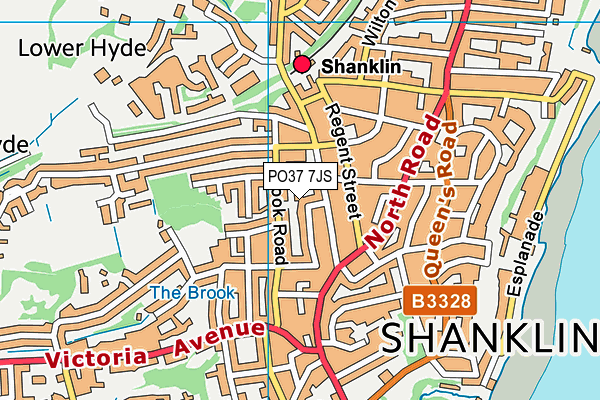 PO37 7JS map - OS VectorMap District (Ordnance Survey)