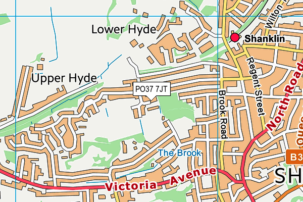 PO37 7JT map - OS VectorMap District (Ordnance Survey)