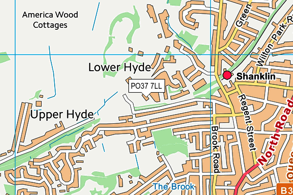 PO37 7LL map - OS VectorMap District (Ordnance Survey)