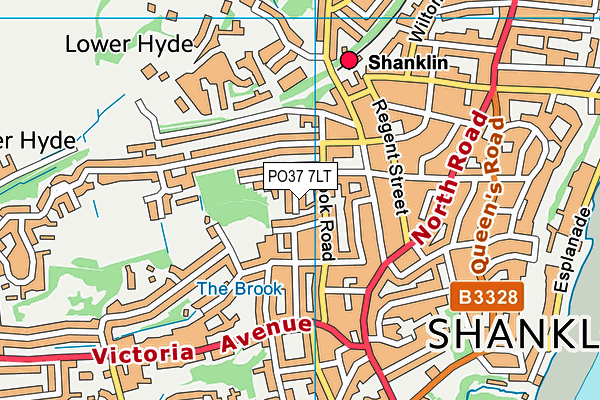 PO37 7LT map - OS VectorMap District (Ordnance Survey)