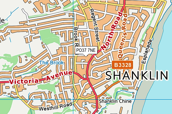 PO37 7NE map - OS VectorMap District (Ordnance Survey)