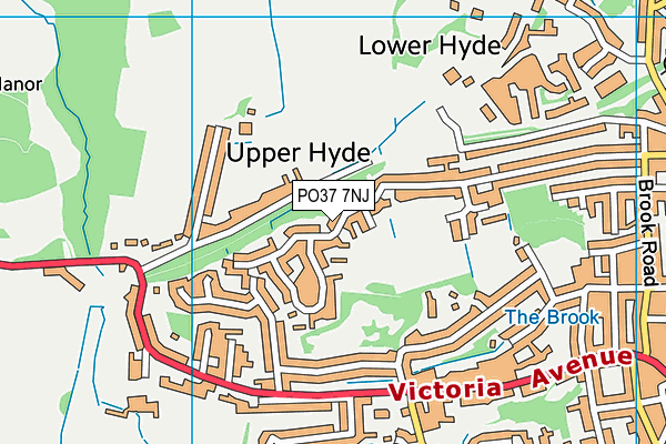 PO37 7NJ map - OS VectorMap District (Ordnance Survey)