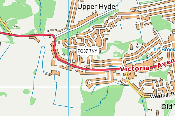 PO37 7NY map - OS VectorMap District (Ordnance Survey)