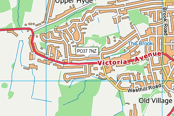 PO37 7NZ map - OS VectorMap District (Ordnance Survey)