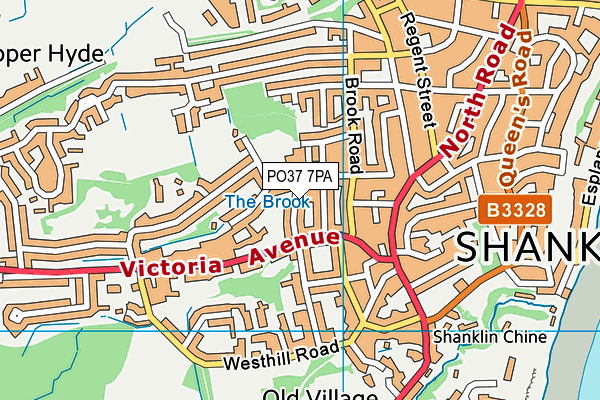 PO37 7PA map - OS VectorMap District (Ordnance Survey)