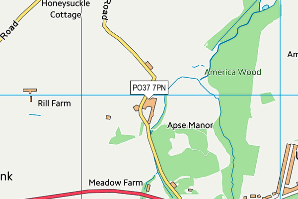 PO37 7PN map - OS VectorMap District (Ordnance Survey)