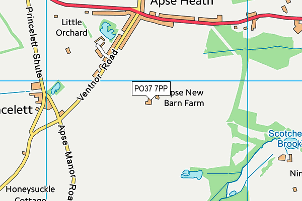 PO37 7PP map - OS VectorMap District (Ordnance Survey)