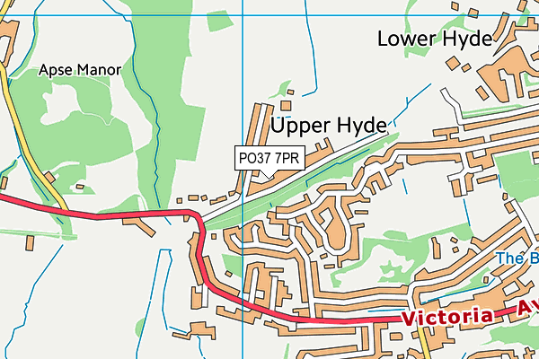 PO37 7PR map - OS VectorMap District (Ordnance Survey)