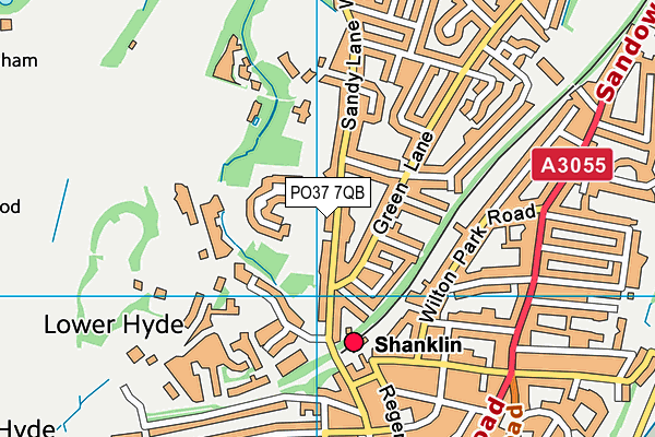 PO37 7QB map - OS VectorMap District (Ordnance Survey)